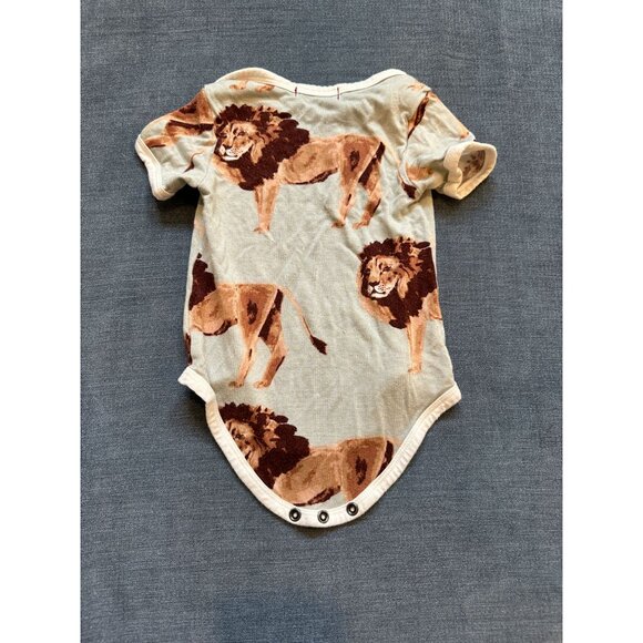 Kyte BABY Lion Print One Piece - Cream and Brown - Picture 2 of 2